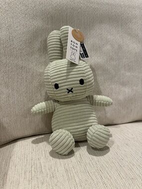 Bonton Toys Corduroy Bunny Plush - Sage Green from Spain